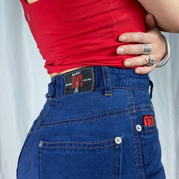 Vintage Jean Paul Gaultier High-Rise 100% Linen Denim - Picture 4 of 12